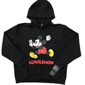 NWT Disney x Lululemon Steady State Black Hoodie Mickey Mouse Size Small